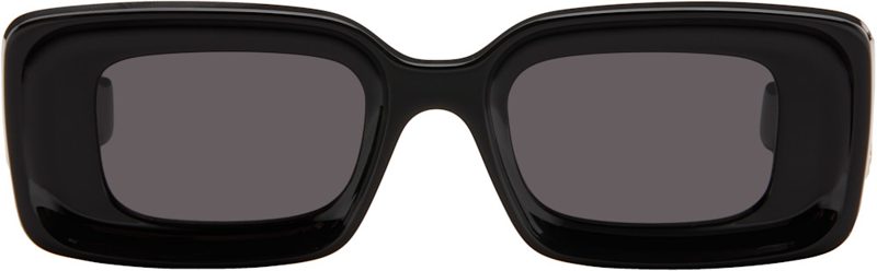 Black Rectangular Sunglasses 262677M134039
