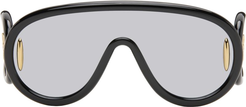 Black Wave Mask Sunglasses 262677M134038