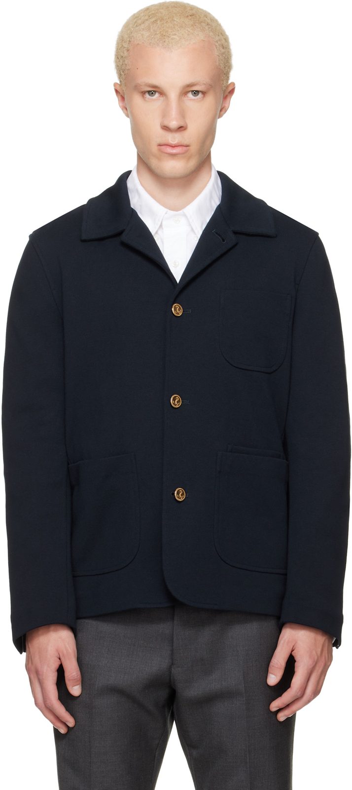 Navy Car Jacket 262381M180002