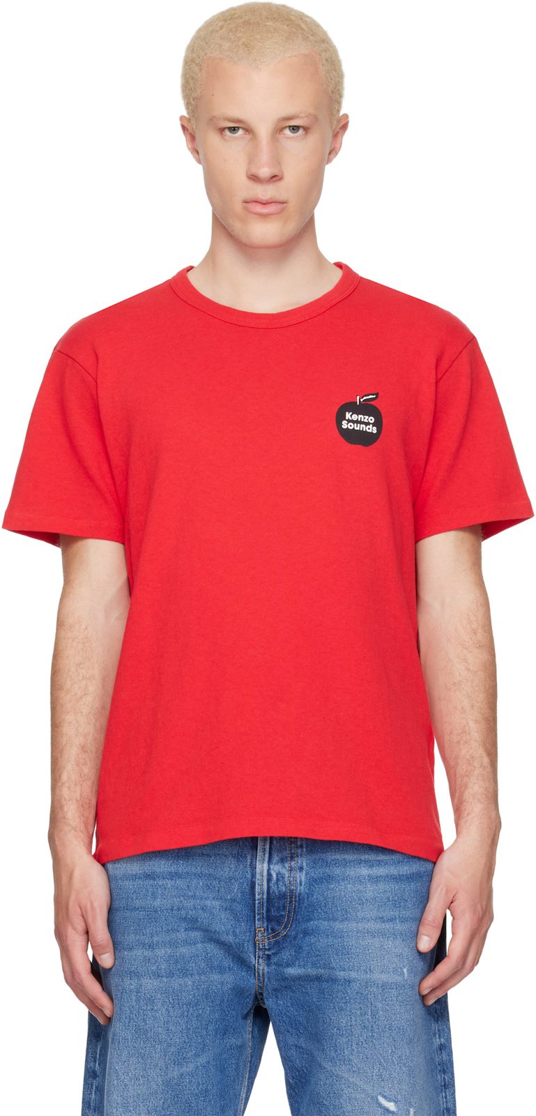 Red [겐조] Paris Sounds Slim T-shirt 262387M213011