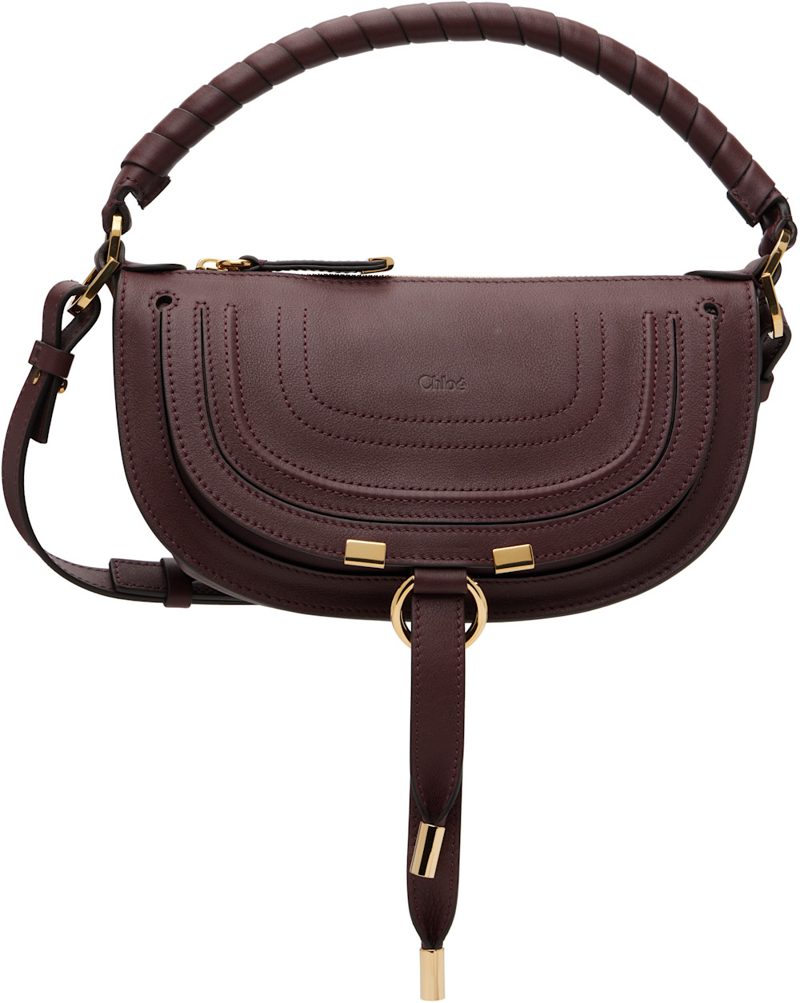 Chloe Burgundy Mini Marcie Shoulder Bag 262338F048002