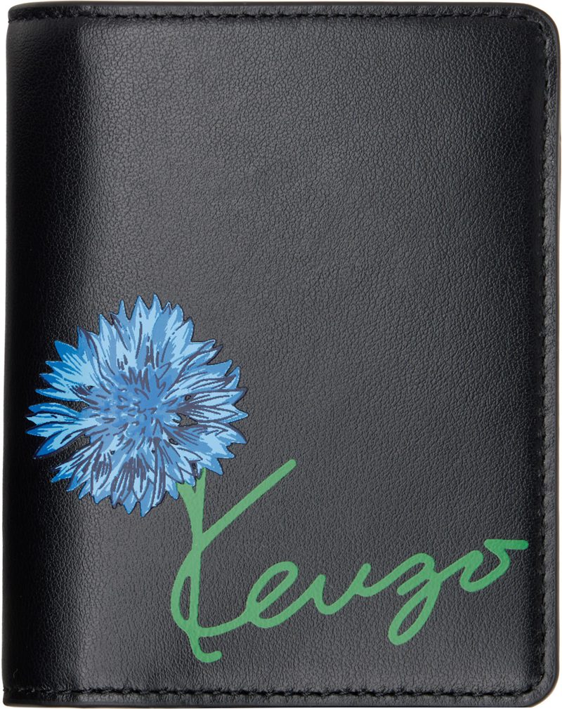 Black [겐조] Paris Tulip Bifold Wallet 262387M164000
