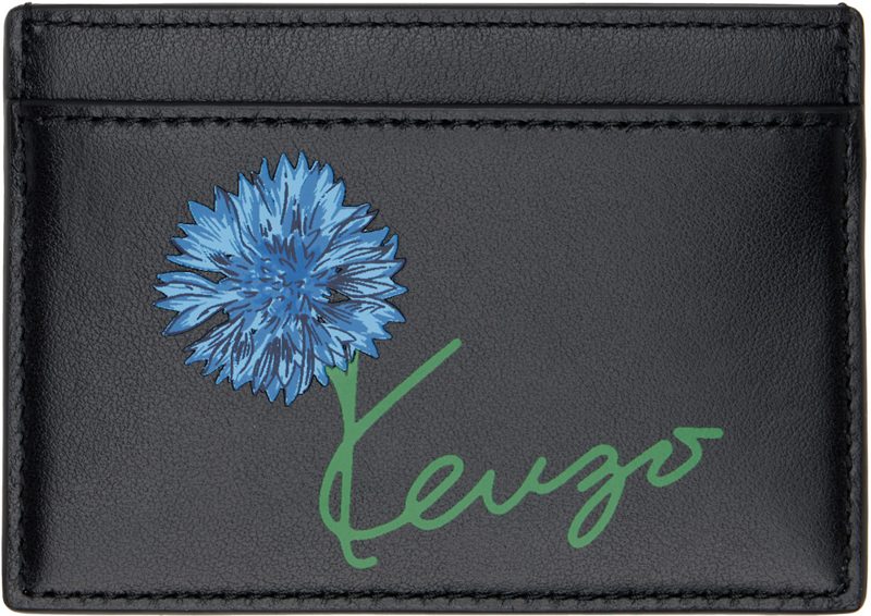 Black [겐조] Paris Tulip Card Holder 262387M163001