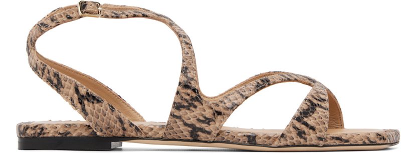 Beige Ayla Flats 262528F124002