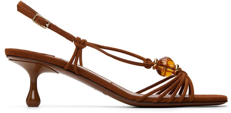 Tan Lova 50 Heeled Sandals 262528F125026