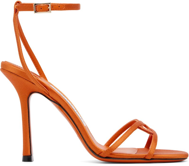 Orange Leo 100 Heeled Sandals 262528F125015