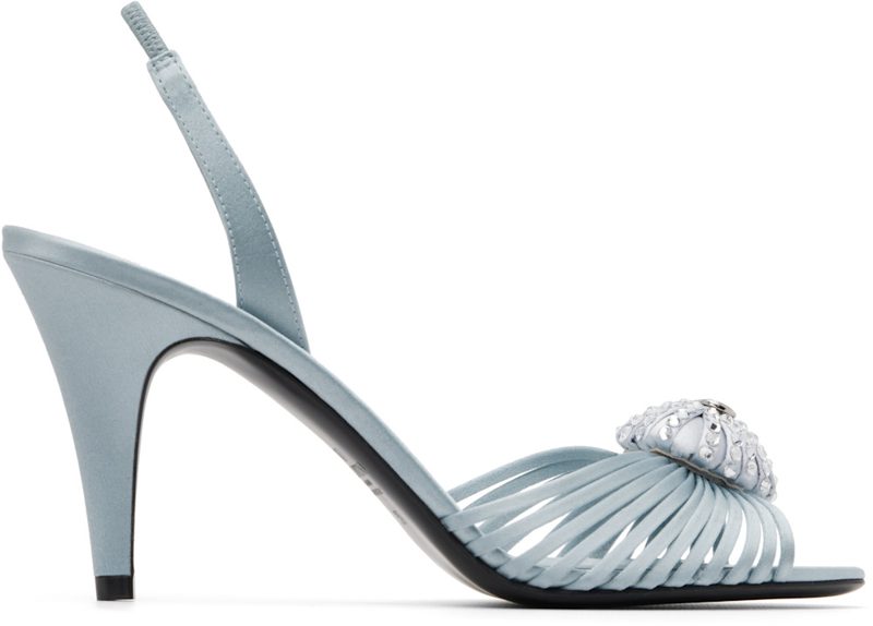 Garavani Blue Coeur Royal Heeled Sandals 262807F125009