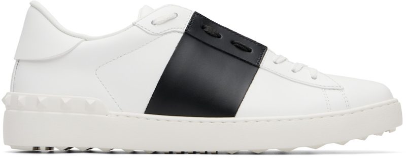 Garavani White Calfskin Open Sneakers 262807M237013