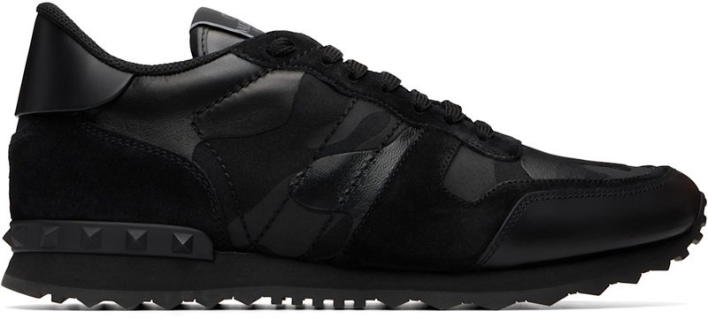 Garavani Black Camouflage Noir Rockrunner Sneakers 262807M237014