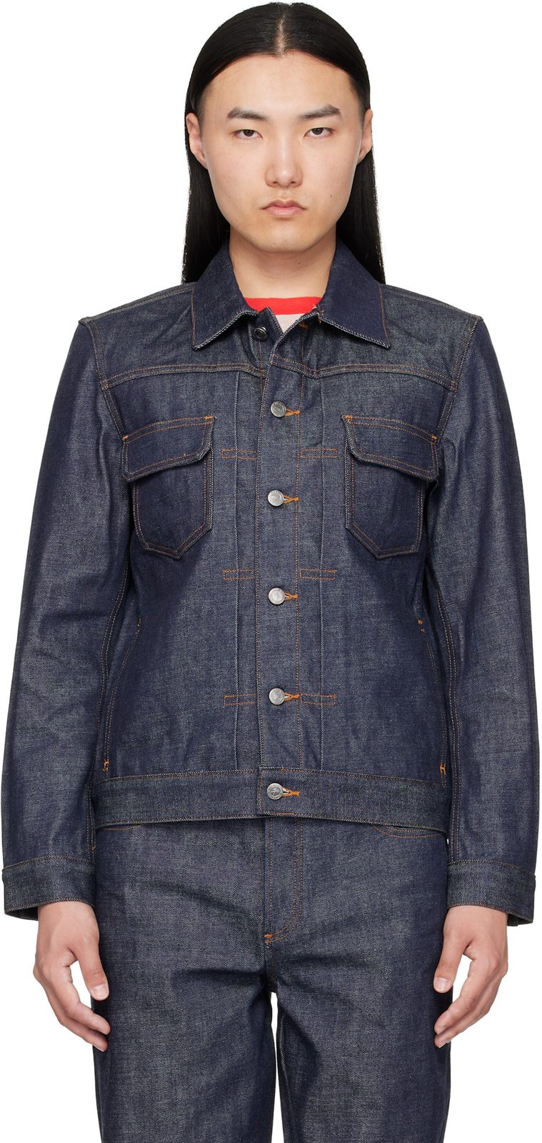 Indigo Jean Denim Work Jacket 262252M177001