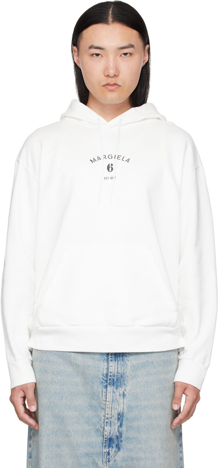 White Logo Hoodie 261188M202018