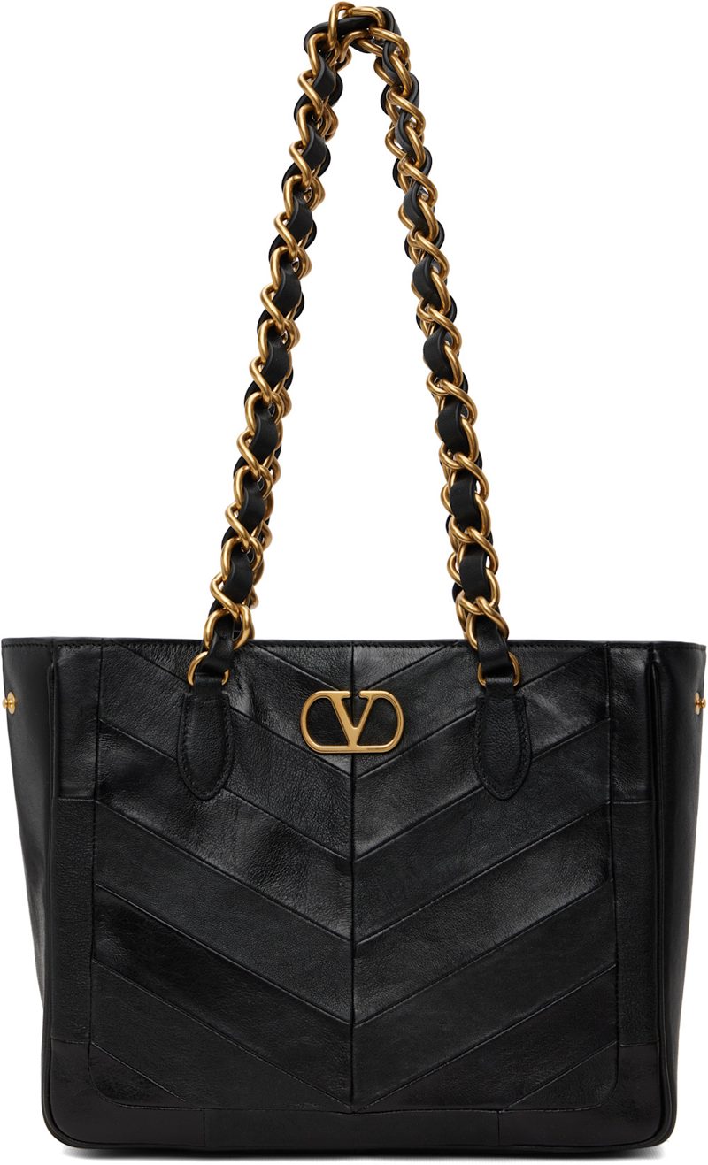 Garavani Black Laseine Shopping Tote 262807F049009