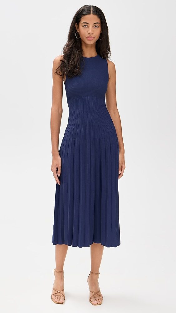 STAUD Elyse Dress_Navy