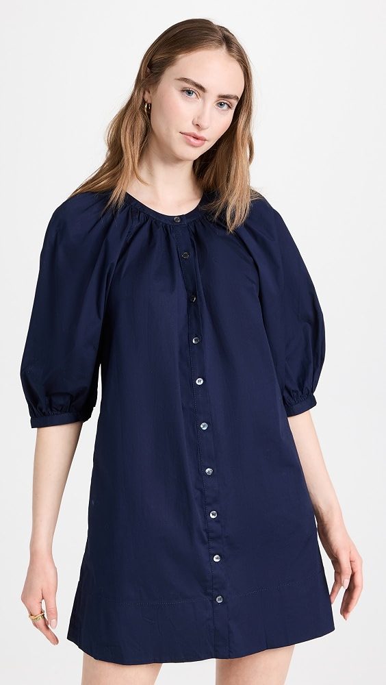 STAUD Mini Vincent Dress_Navy