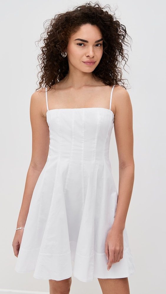 STAUD Wylie Mini Dress_White
