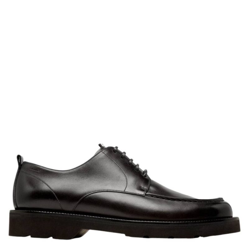 Norber Calf Leather Derby Shoes_Black