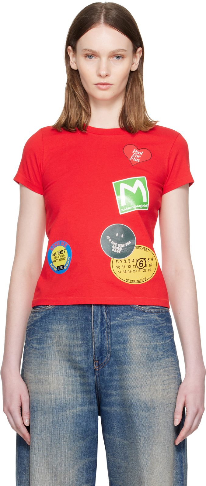 Red Sticker T-shirt 262188F110011