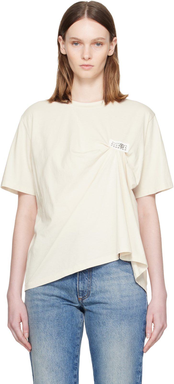 Beige Patch T-shirt 262188F110006