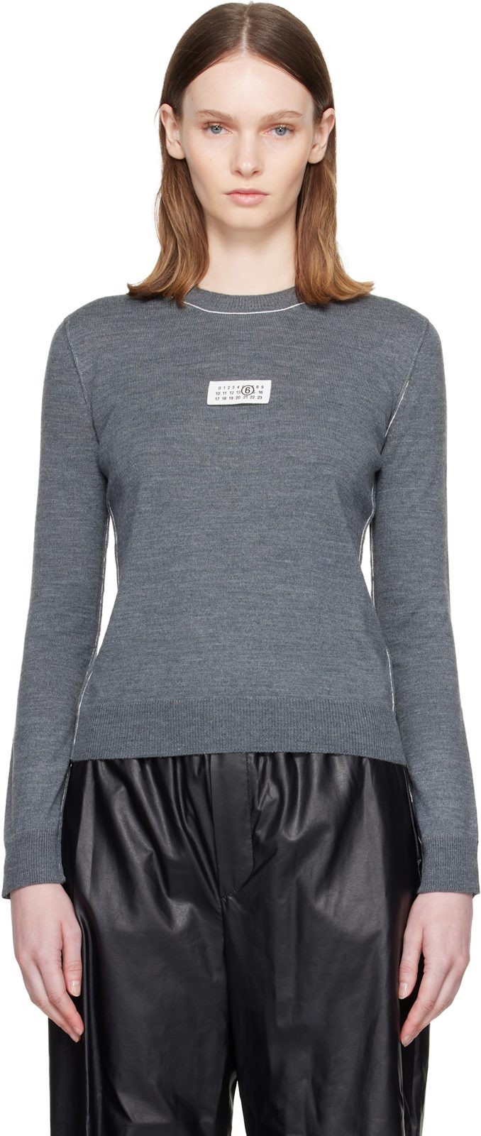 Gray Essentials Sweater 262188F096003