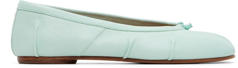 Green Tabi Ballerina Flats 262168F118003