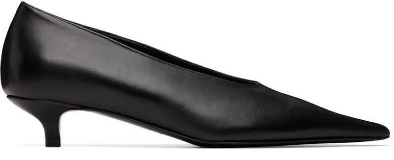 TOTEME Black Sharp Nappa Kitten Heels 261771F122015