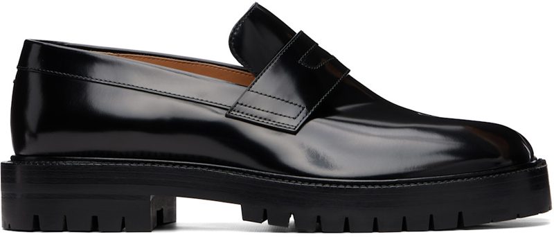 Black Tabi Loafers 262168M231006
