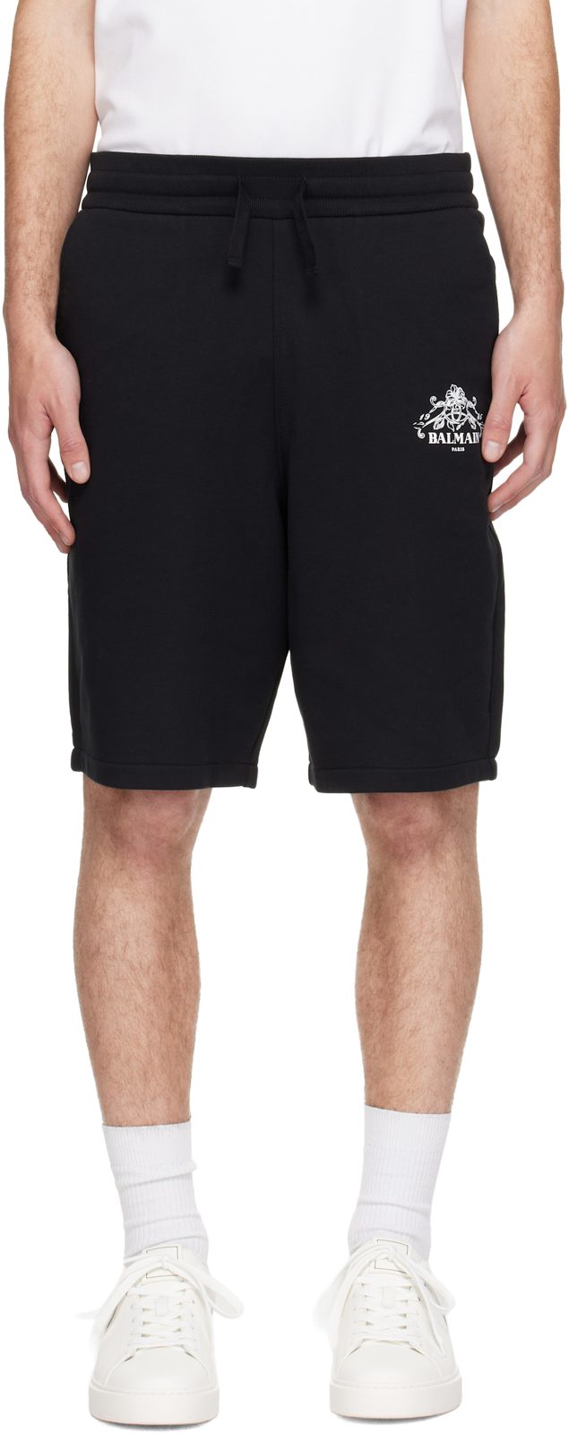 Black [발망] Vine Print Sweat Shorts 262251M193004