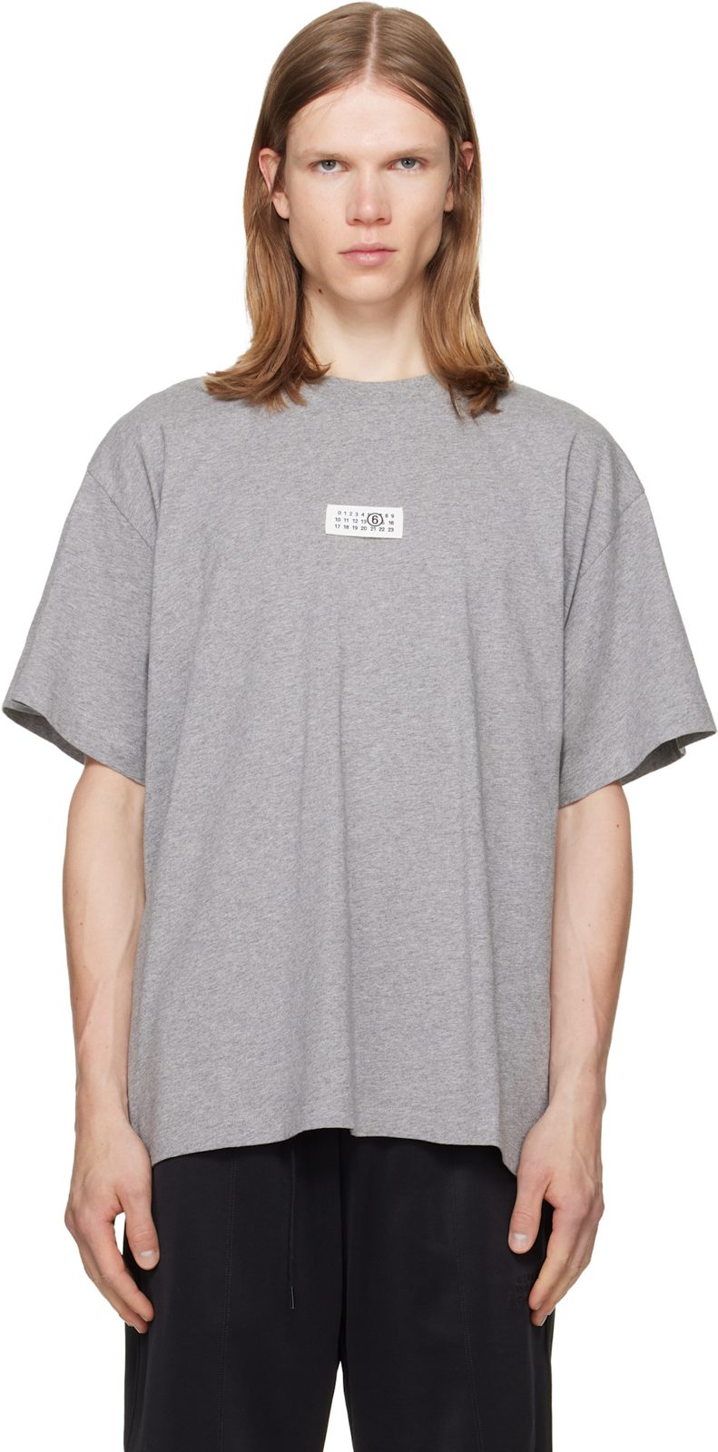 Gray Numeric Cotton T-shirt 262188M213016