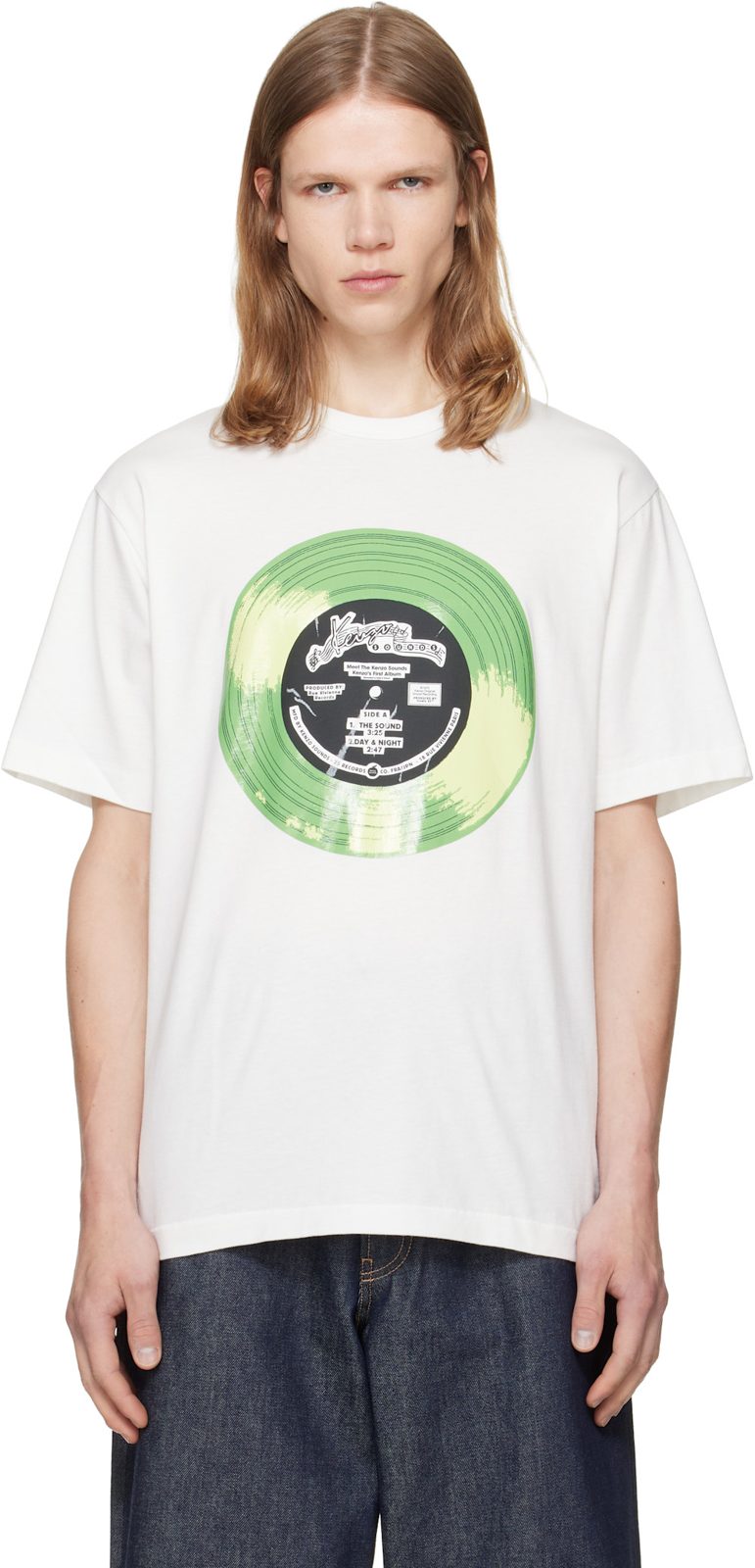 White [겐조] Paris Sounds T-shirt 262387M213008