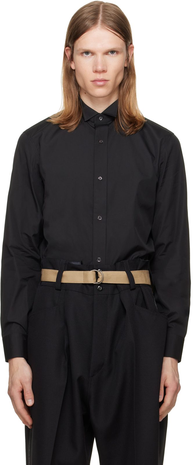 Black Cotton Shirt 262168M192004