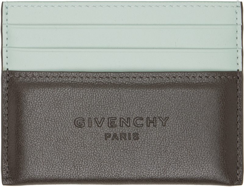 Green & Brown Padded Cardholder 262278M163008