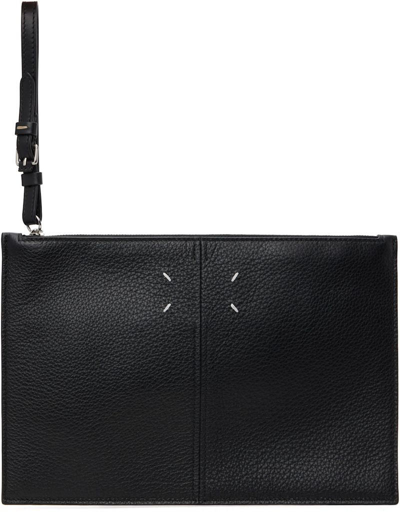 Black Calfskin Pouch 262168M171004