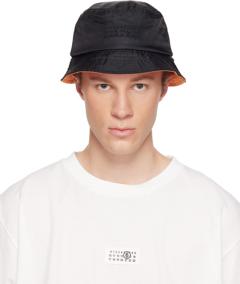 Black Nylon Bucket Hat 261188M140000