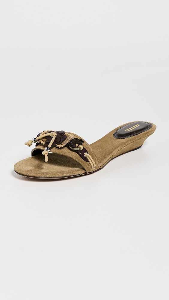Iela Wedge Mule Sandals_Taupe