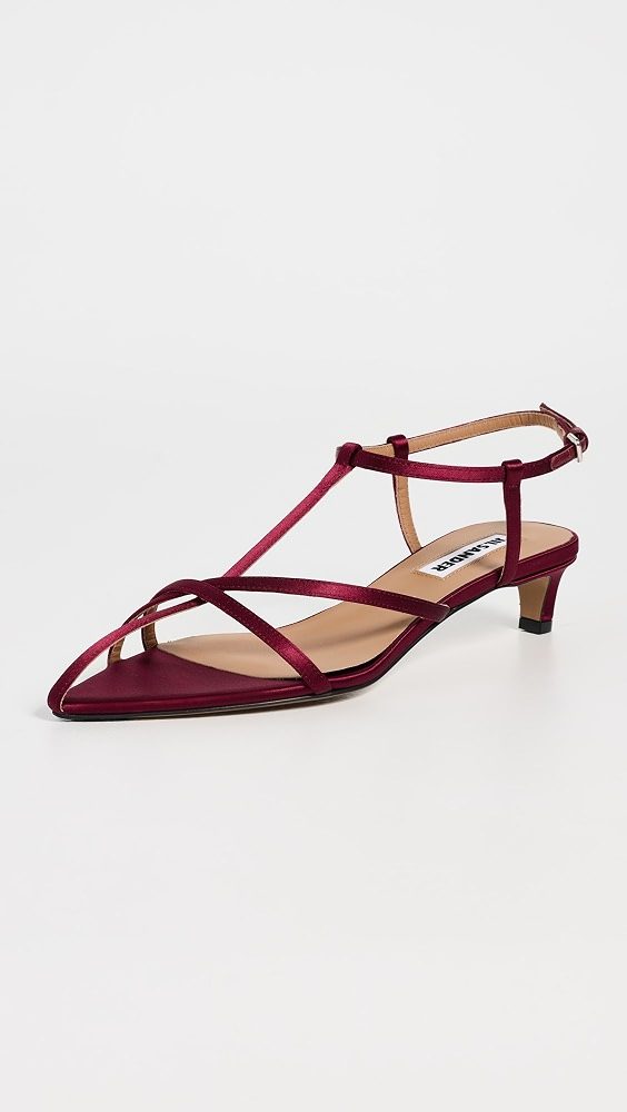 Cage Low Heel Sandals_Cherry
