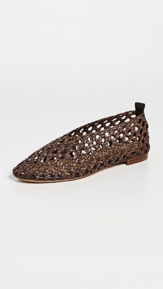 Mansur Gavriel Woven Ballerina Flats_Anise