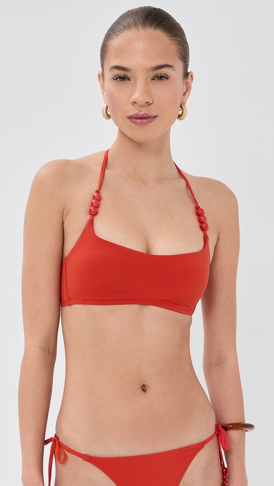 STAUD Laird Bikini Top_Flame