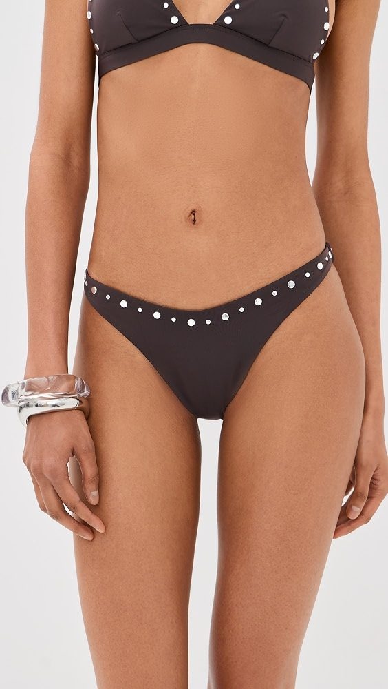 STAUD Dana Bikini Bottoms_Espresso Studs