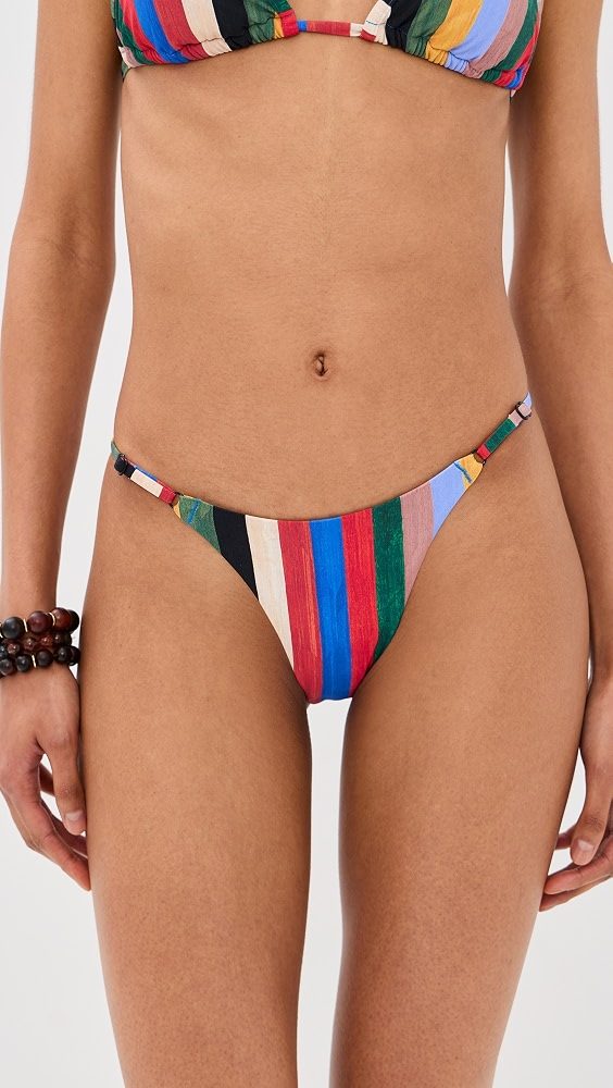 STAUD Sisley Bikini Bottoms_Artist Stripe