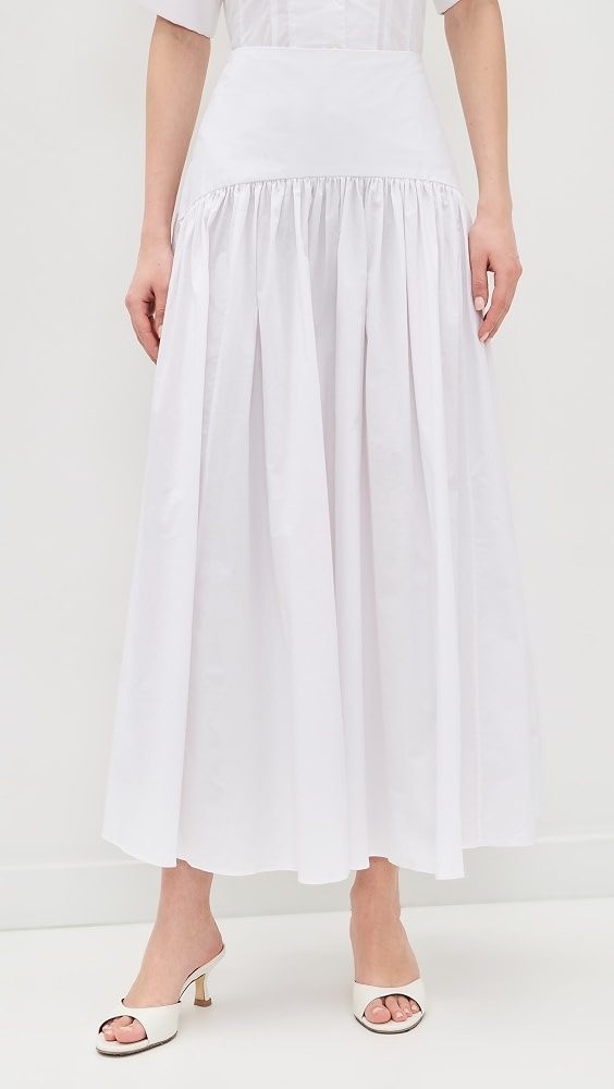STAUD Procida Skirt_White