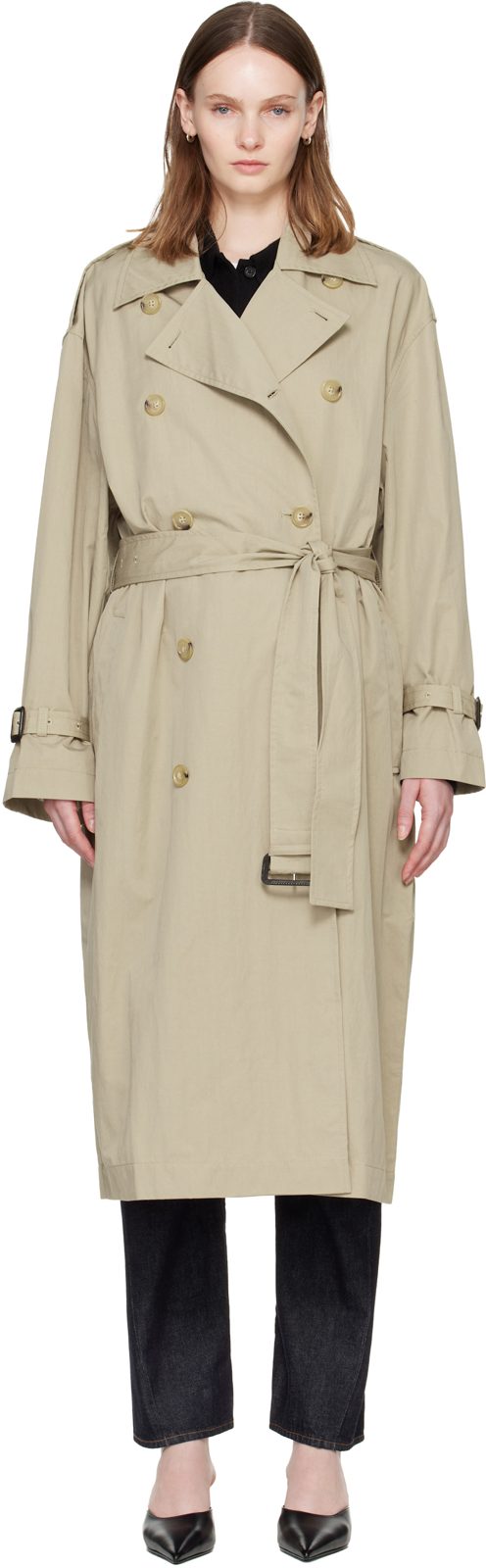 TOTEME Beige Crisp Summer Trench Coat 262771F067000