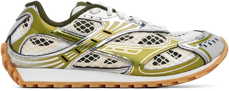 Green & Silver Orbit Sneakers 261798F128008