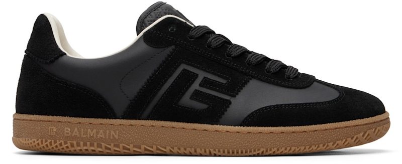 Black Suede & Smooth Leather [발망] Swan Sneakers 262251M237006