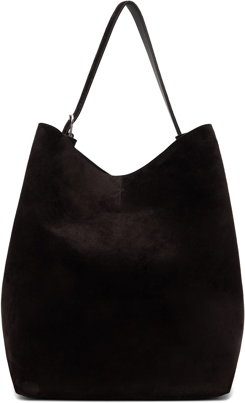 TOTEME Brown Belted Suede Tote 262771F049003