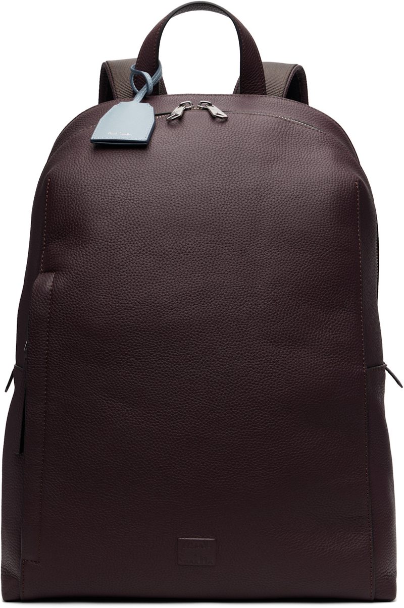 Paul Smith Burgundy Leather Backpack 262260M166000