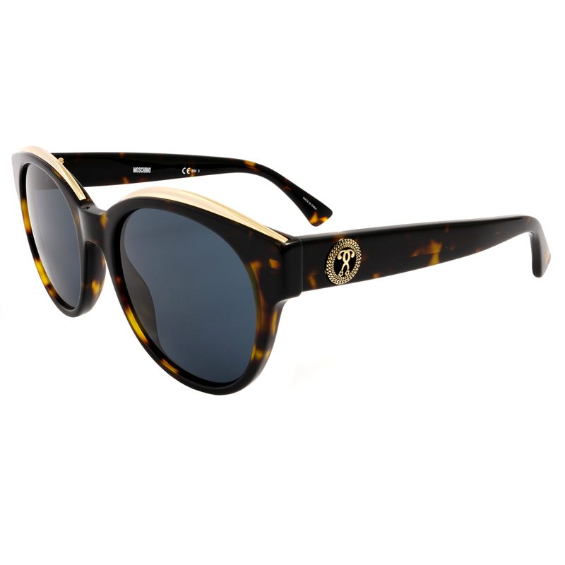 Moschino Grey Round Ladies Sunglasses MOS033 / S 0086 / IR 52