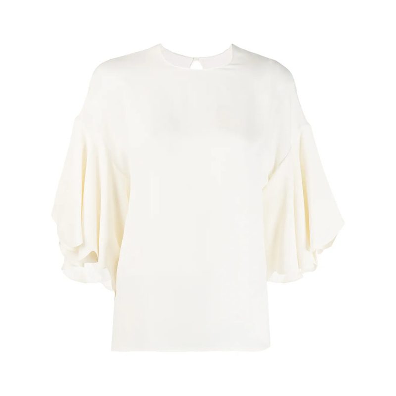Garavani Garavani Tulip Sleeve Blouse_White