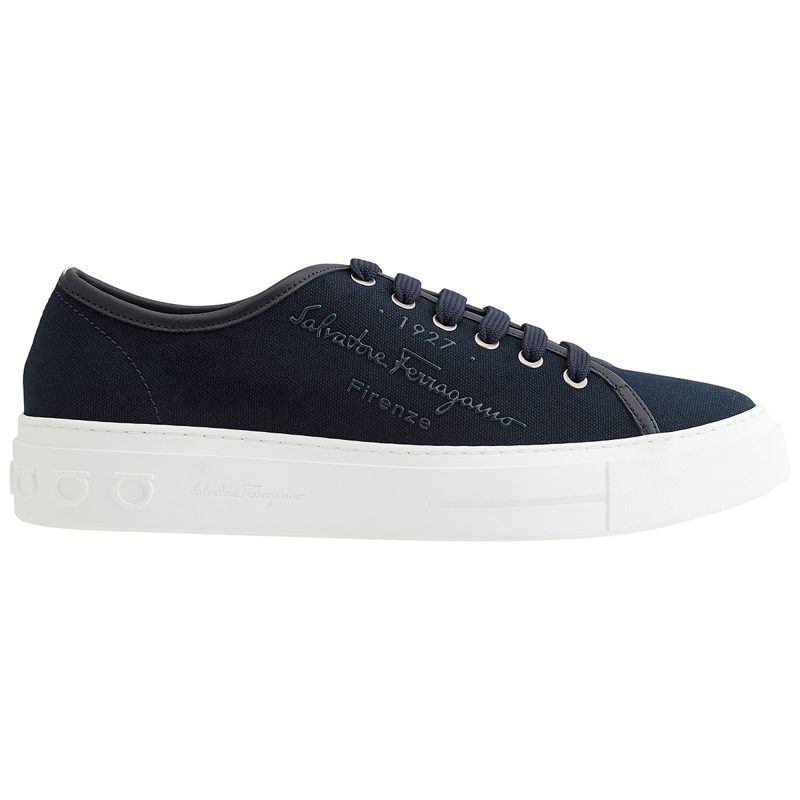 Salvatore Mens Mediterr Low Cut Sneakers In Blue Marine_Blue Marine