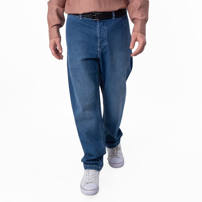 Relaxed Fit Denim Jeans_Dye Blue
