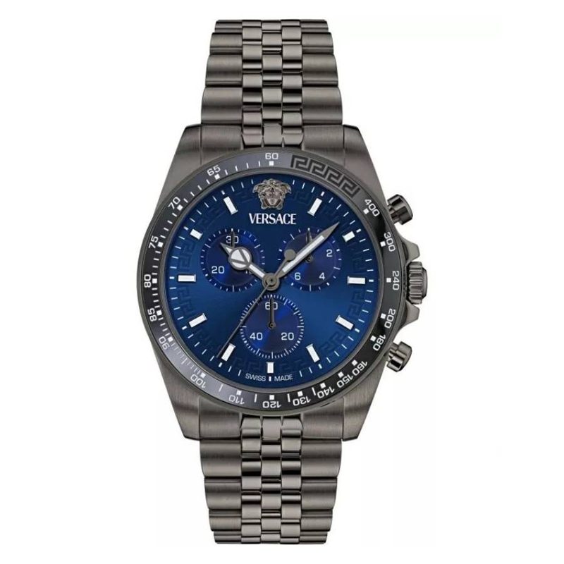 Greca Chrono Wave Quartz Blue Dial Mens Watch VE0H00625